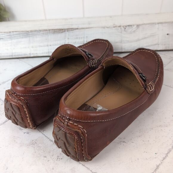 Men\'s Johnston & Murphy Driving Moccasins Size 8M Brown Leather Bit Loafers main image 12